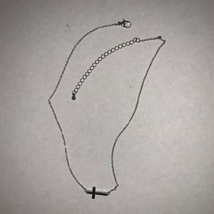 Silver cross necklace